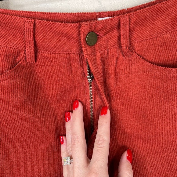 Superdown Dasha Shorts Rust High Rise Corduroy Cuffed Casual WomenSmall S - Picture 6 of 15